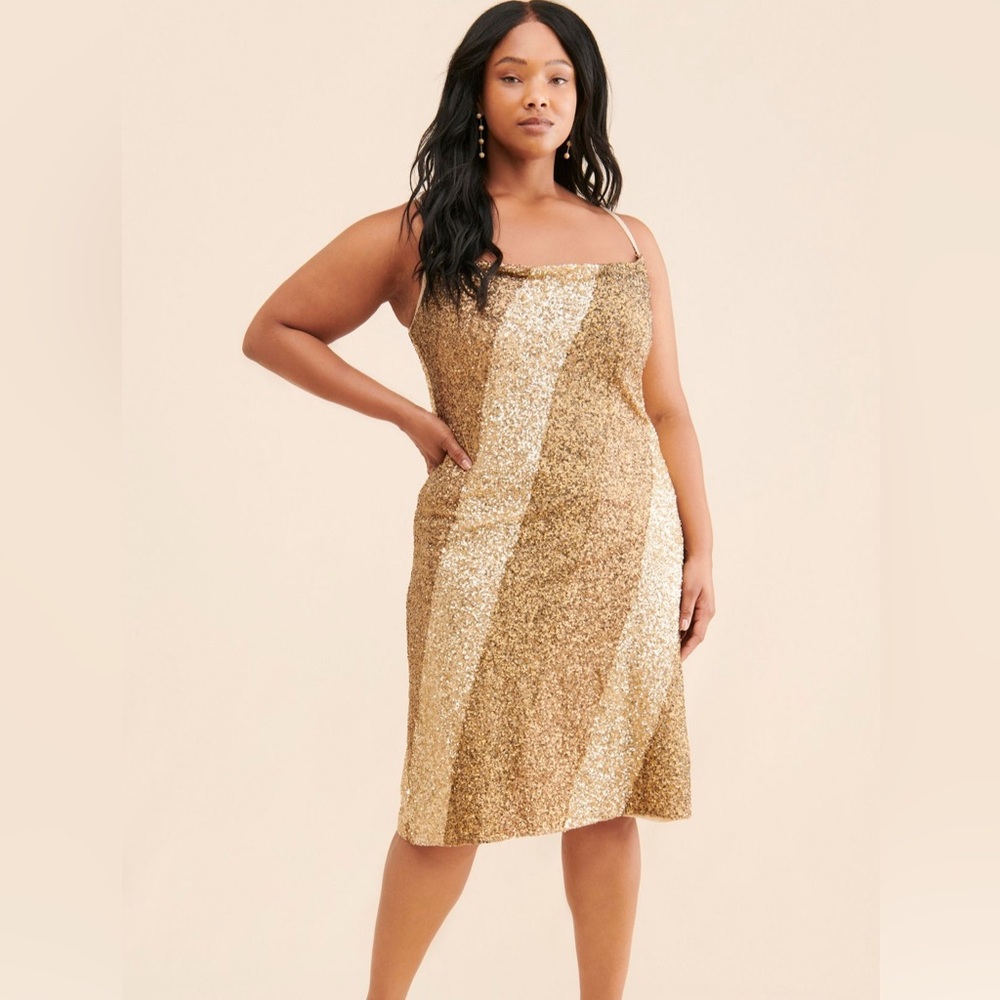 Gold Sequin Dress
